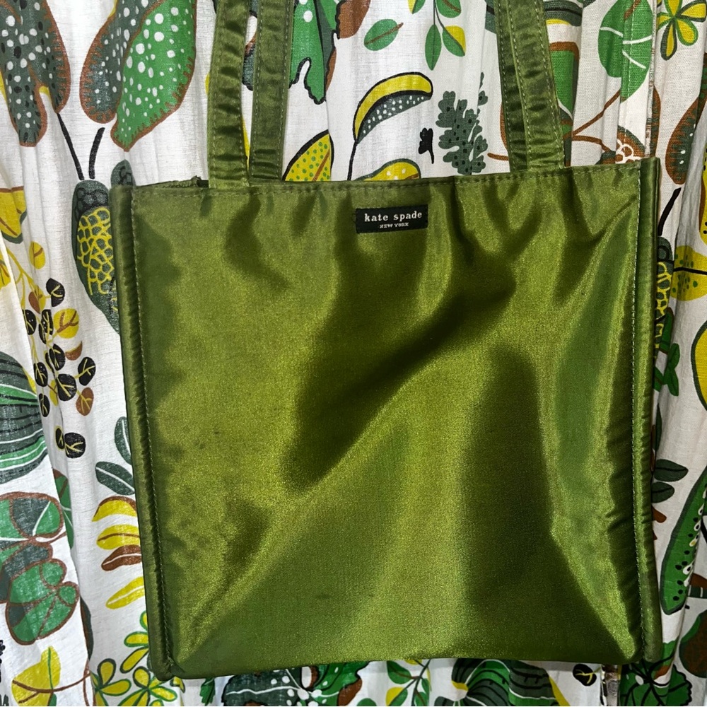 Kate Spade | Nylon Olive Green Square Shoulder Bag